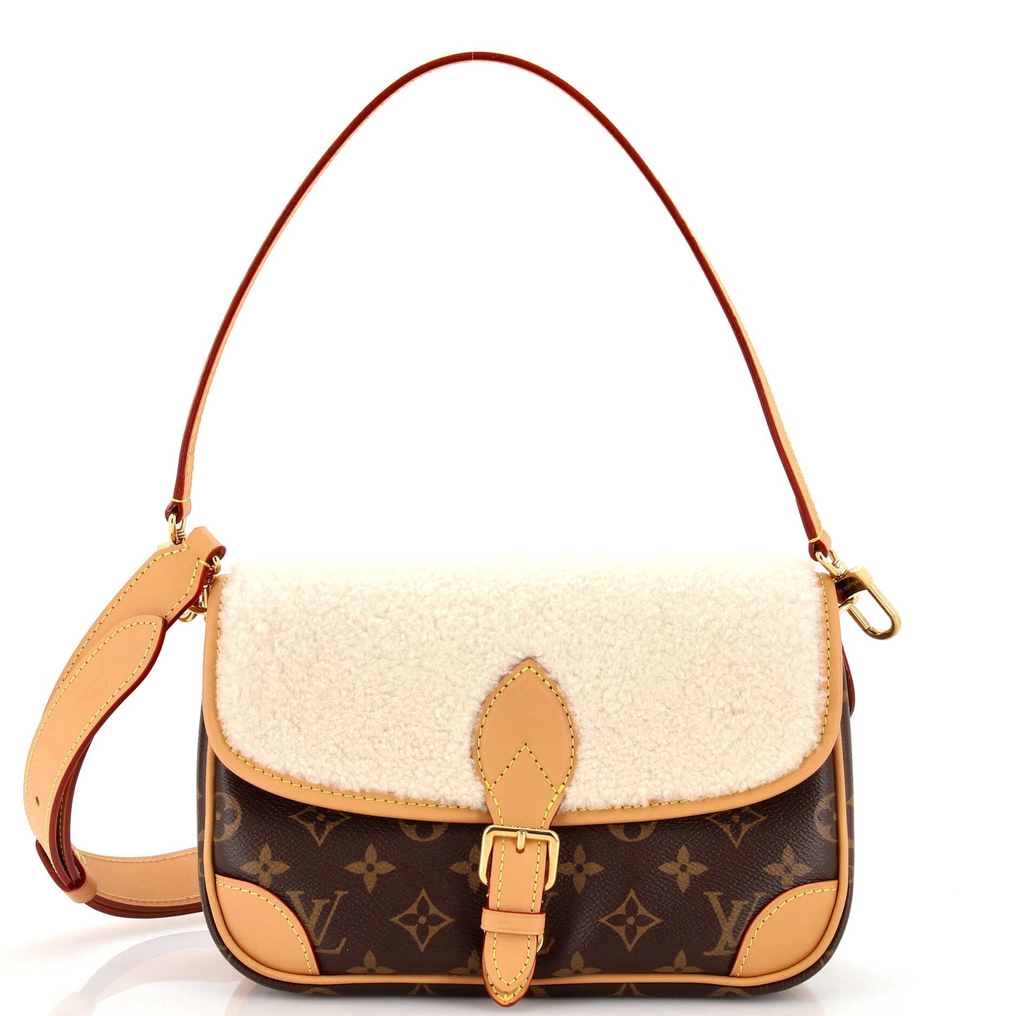 Louis Vuitton Diane NM Handbag Monogram Canvas with Shearling