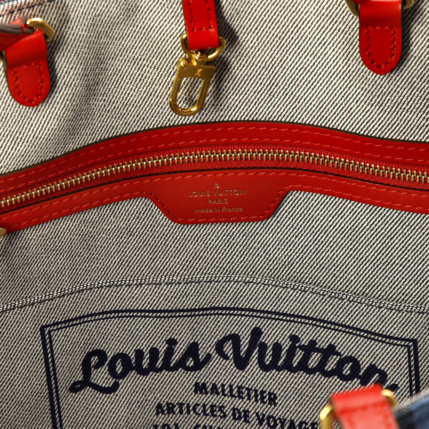 Louis Vuitton OnTheGo Tote Damier and Monogram Patchwork Denim GM
