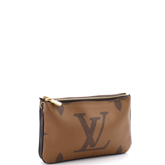 Louis Vuitton Double Zip Pochette Reverse Monogram Giant