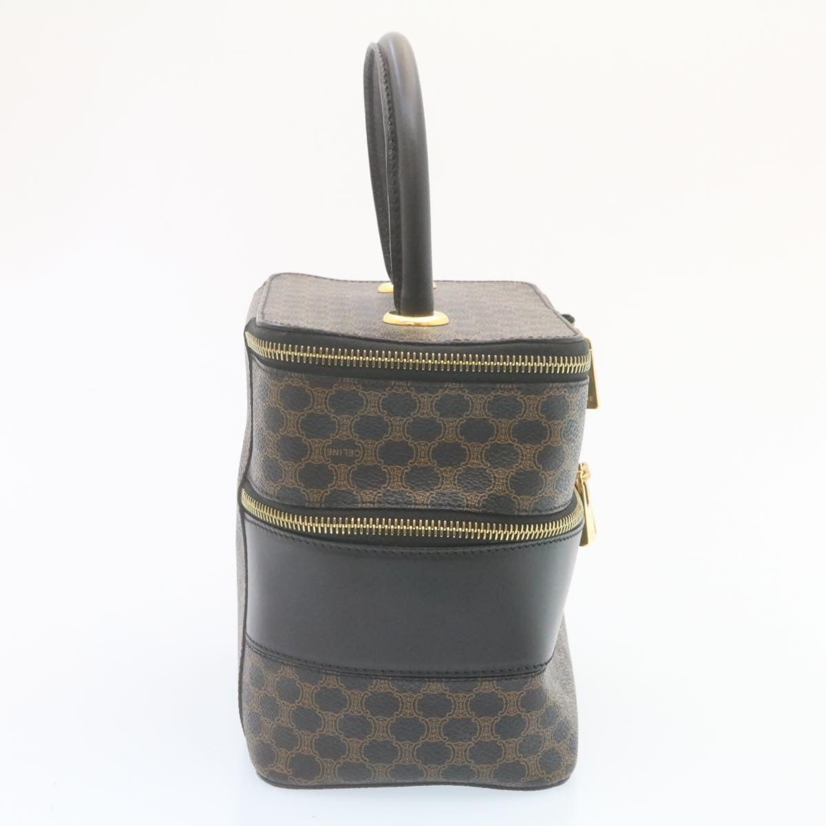Luxury CELINE Macadam Canvas Vany Cosmetic Pouch Black  28799A