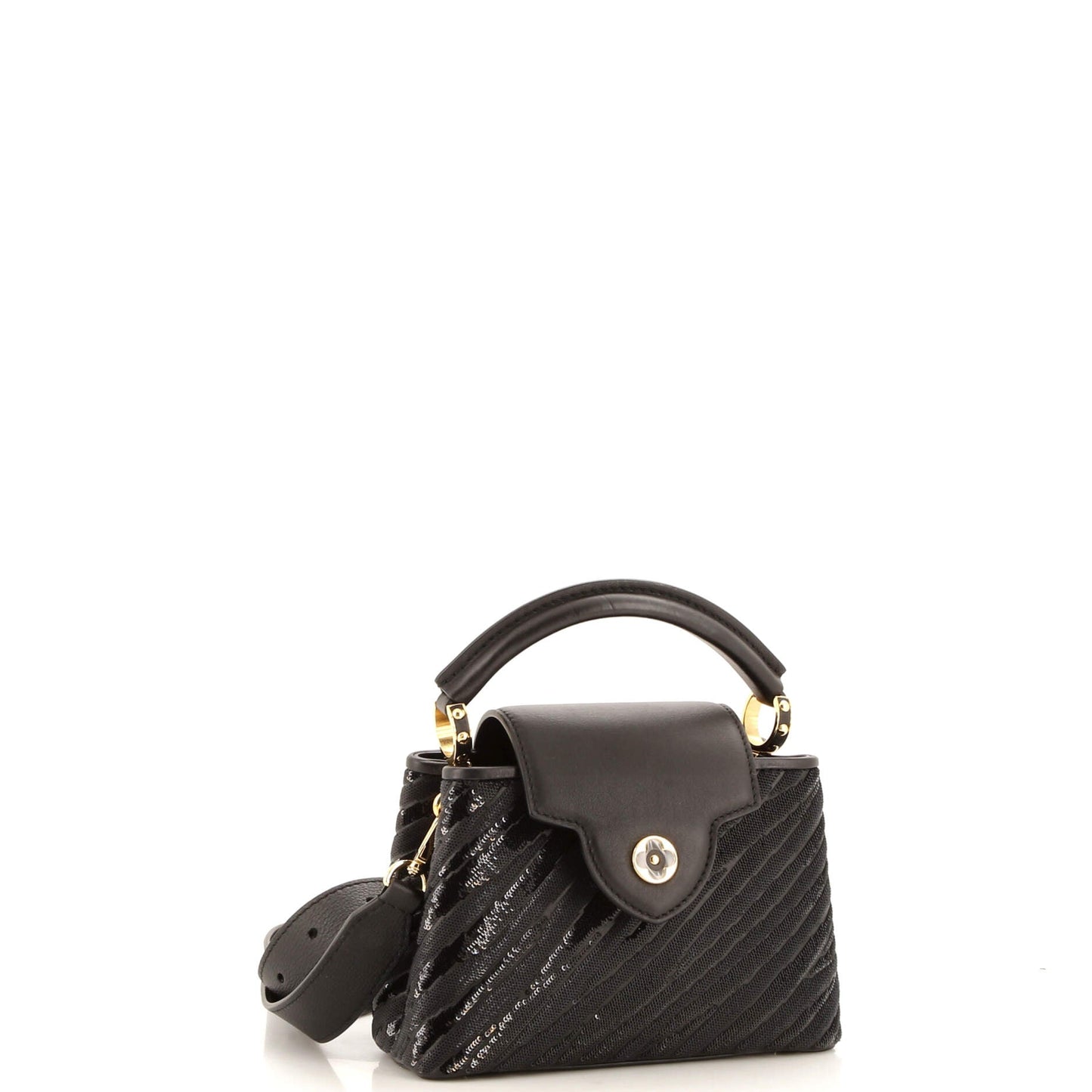 Louis Vuitton Capucines Bag Sequins with Leather Mini