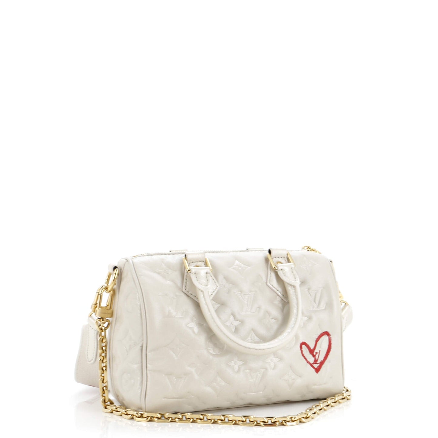 Louis Vuitton  Bandouliere Bag Limited Edition Fall in Love Monogram Embossed Lambskin 22