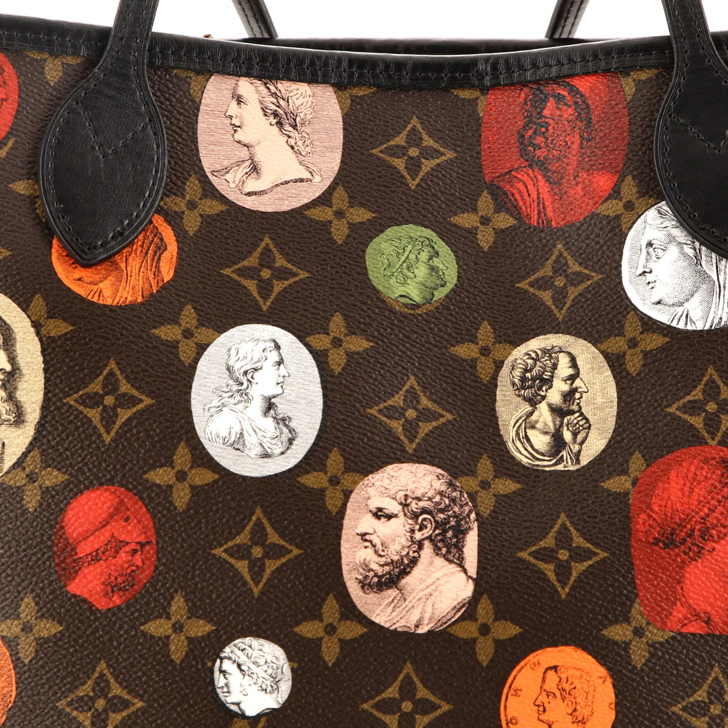 Louis Vuitton Neverfull NM Tote Limited Edition Fornasetti Cameo Monogram Canvas MM