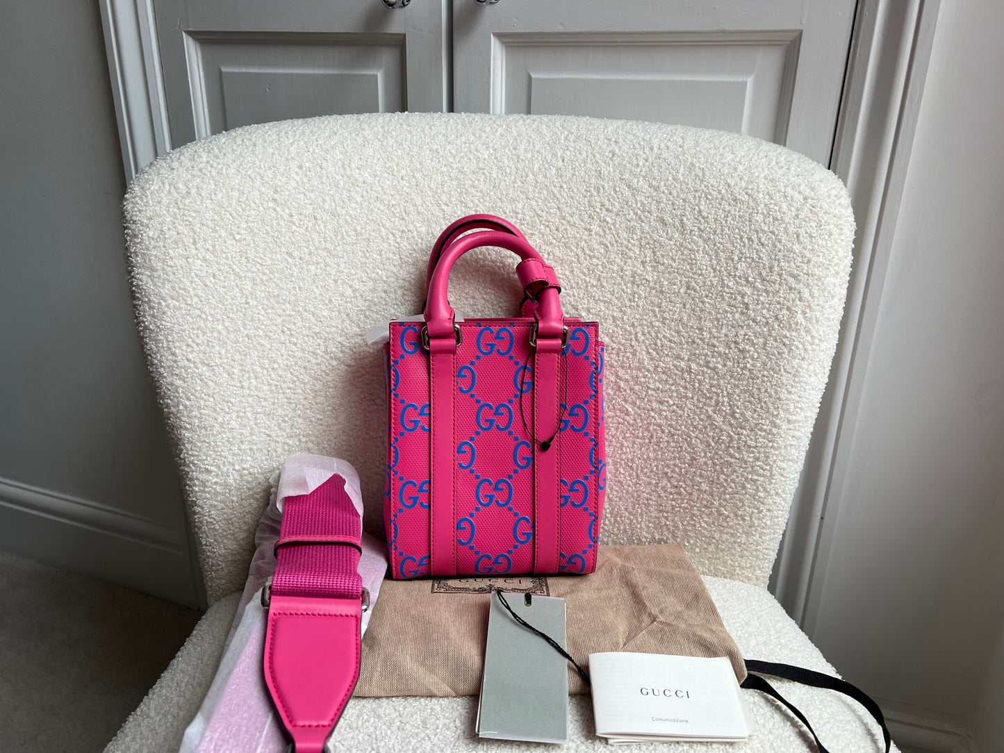 Gucci Pink Mini GG Tote Bag