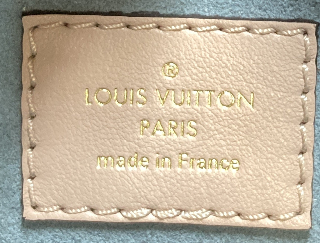 Louis Vuitton On My Side Tote Leather with Monogram Canvas PM