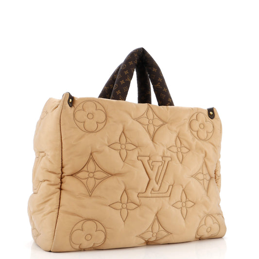 Louis Vuitton Pillow OnTheGo Tote Monogram Quilted Econyl Nylon GM