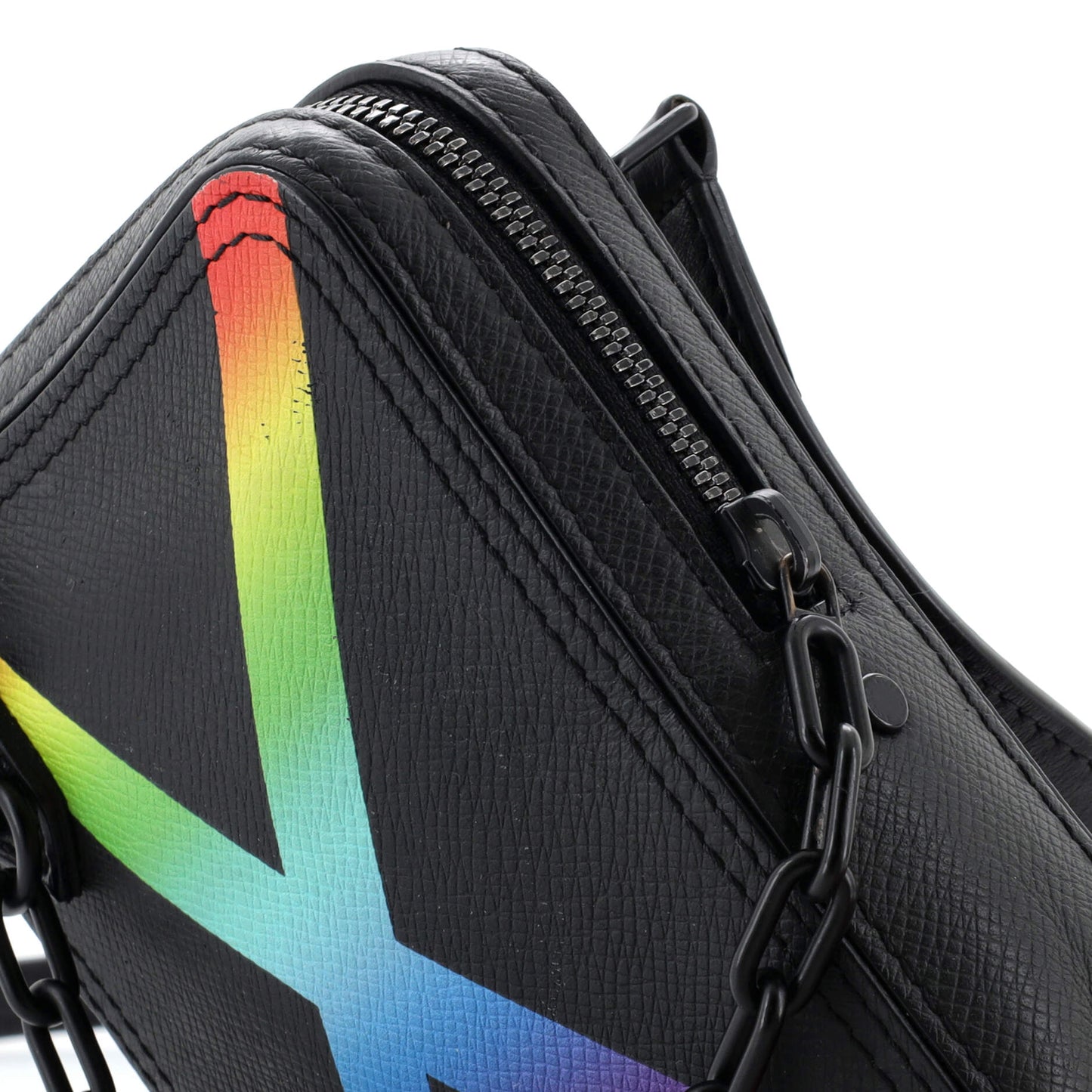 Louis Vuitton Danube Messenger Bag Rainbow Taiga Leather