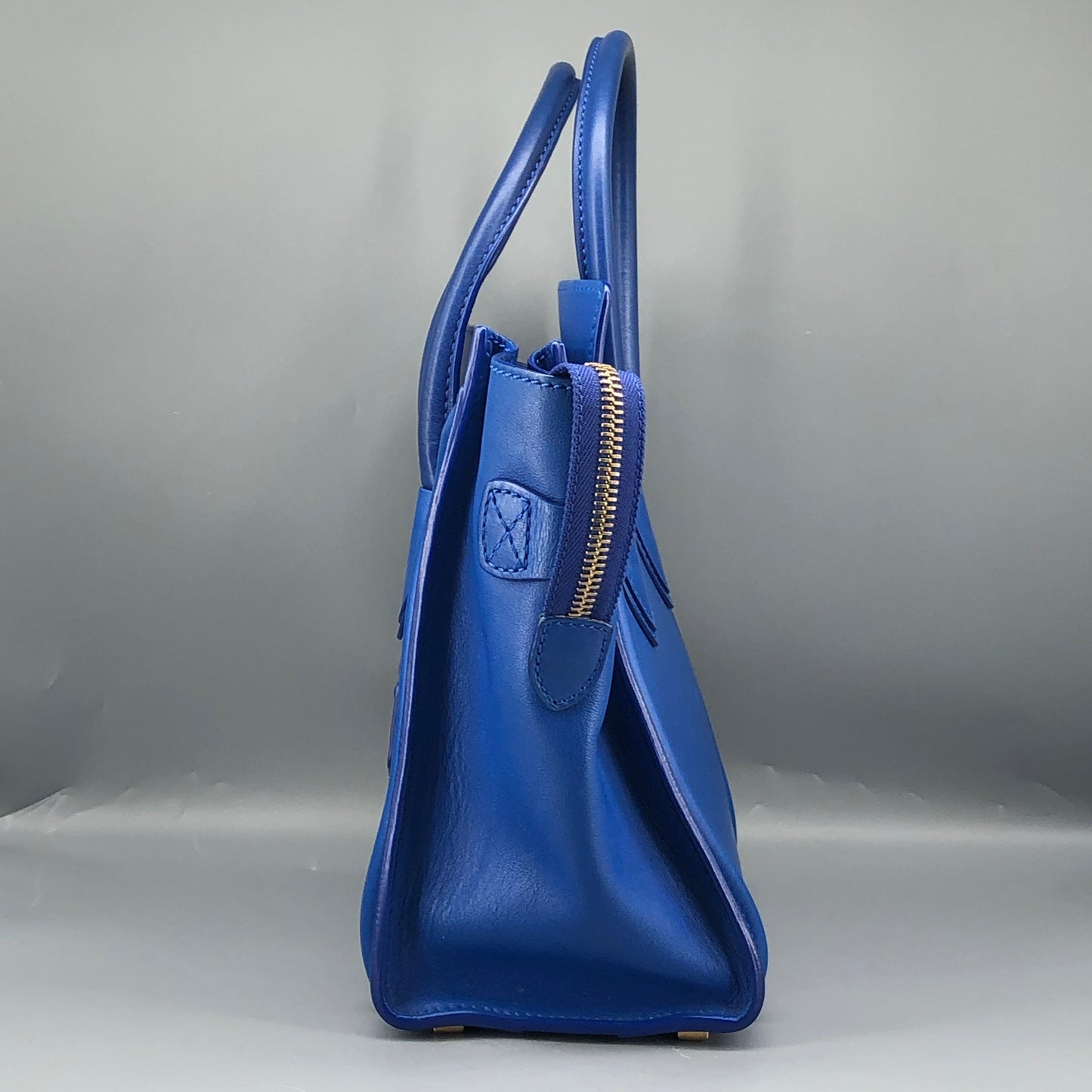 Celine Royal Blue Smooth Leather Luggage Handbag