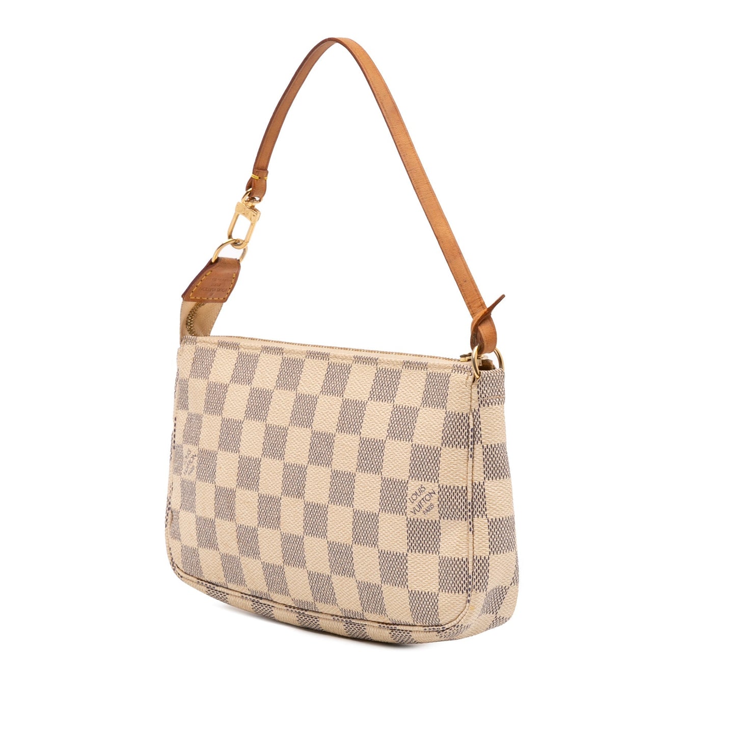 White Louis Vuitton Damier Azur Pochette Accessoires Shoulder Bag