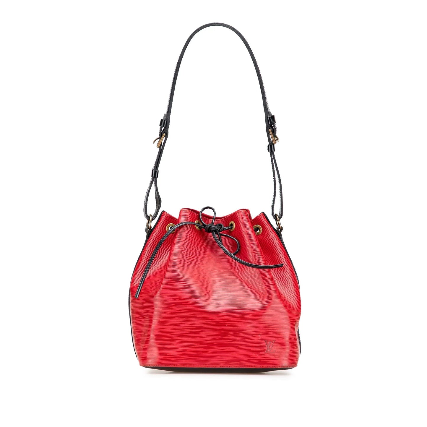 Red Louis Vuitton Epi Petit Bicolor Noe Bucket Bag