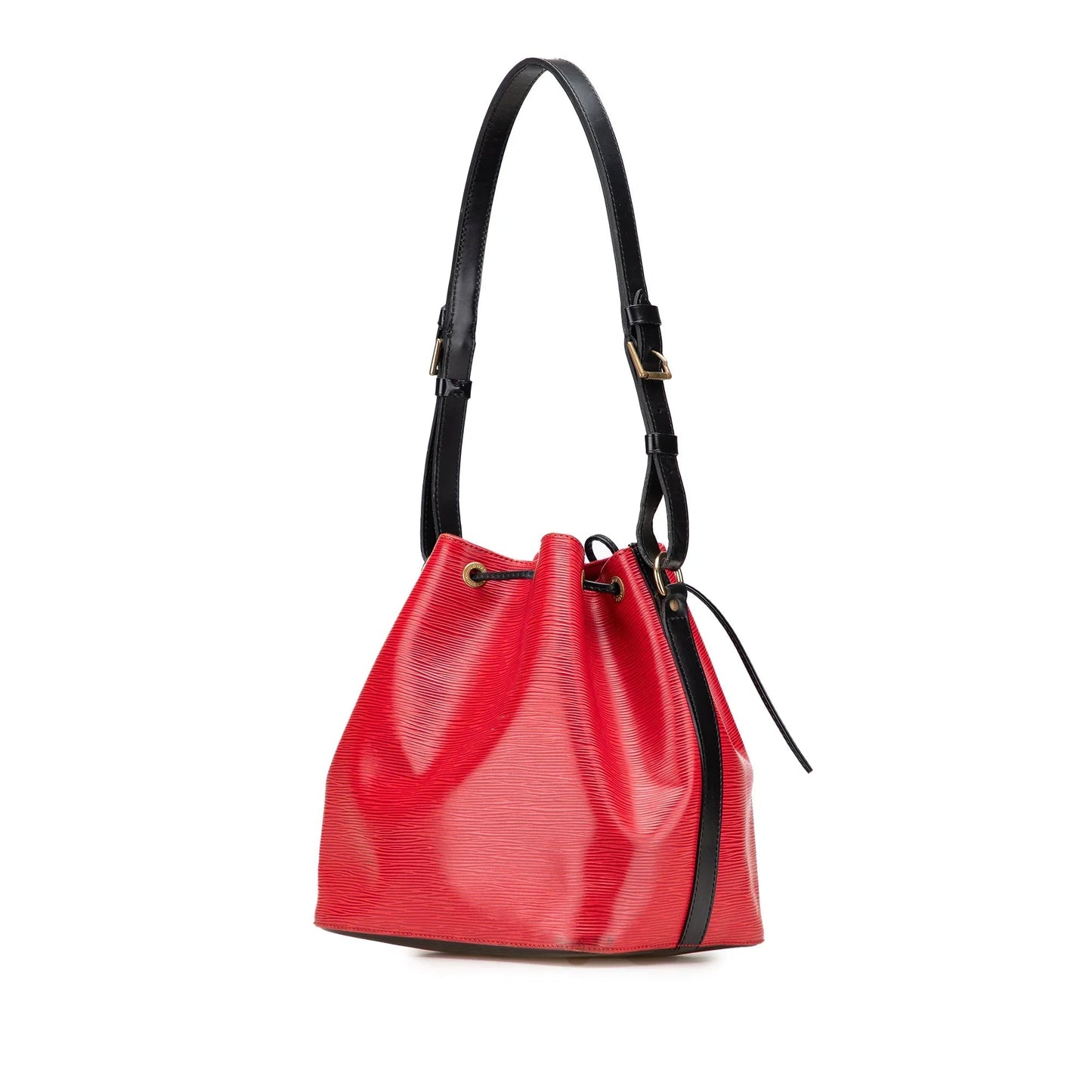 Red Louis Vuitton Epi Petit Bicolor Noe Bucket Bag
