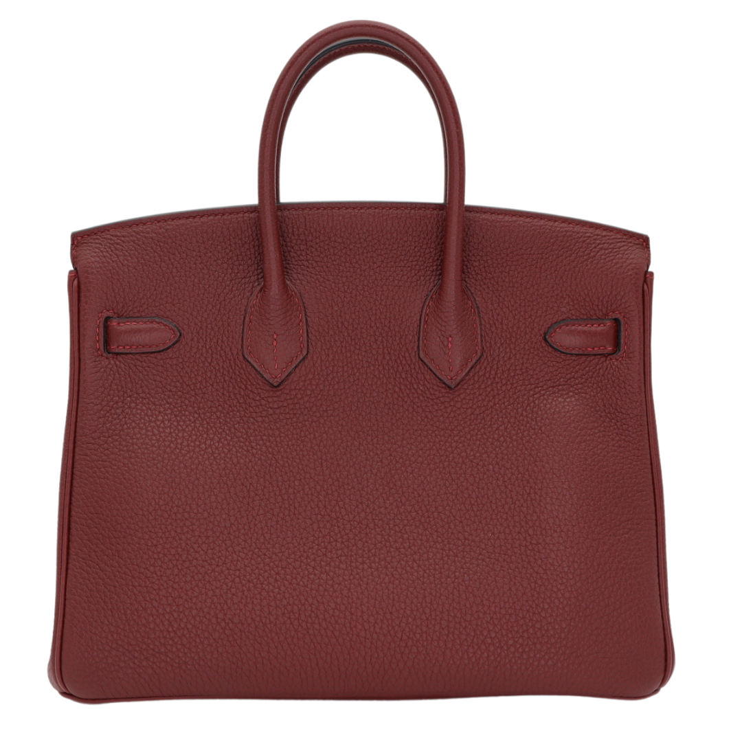 Hermes25cm Birkin Rouge H Togo Leather Gold Hardware