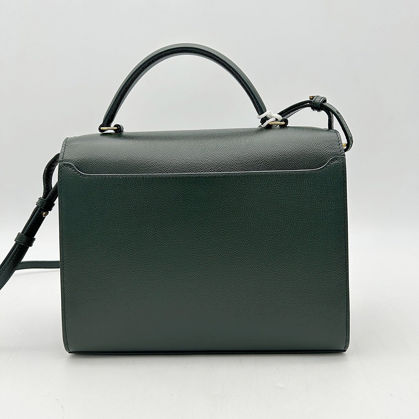 Yves Saint Laurent YSL Green Monogram Cassandra Leather Satchel Pony-style calfskin LA35162