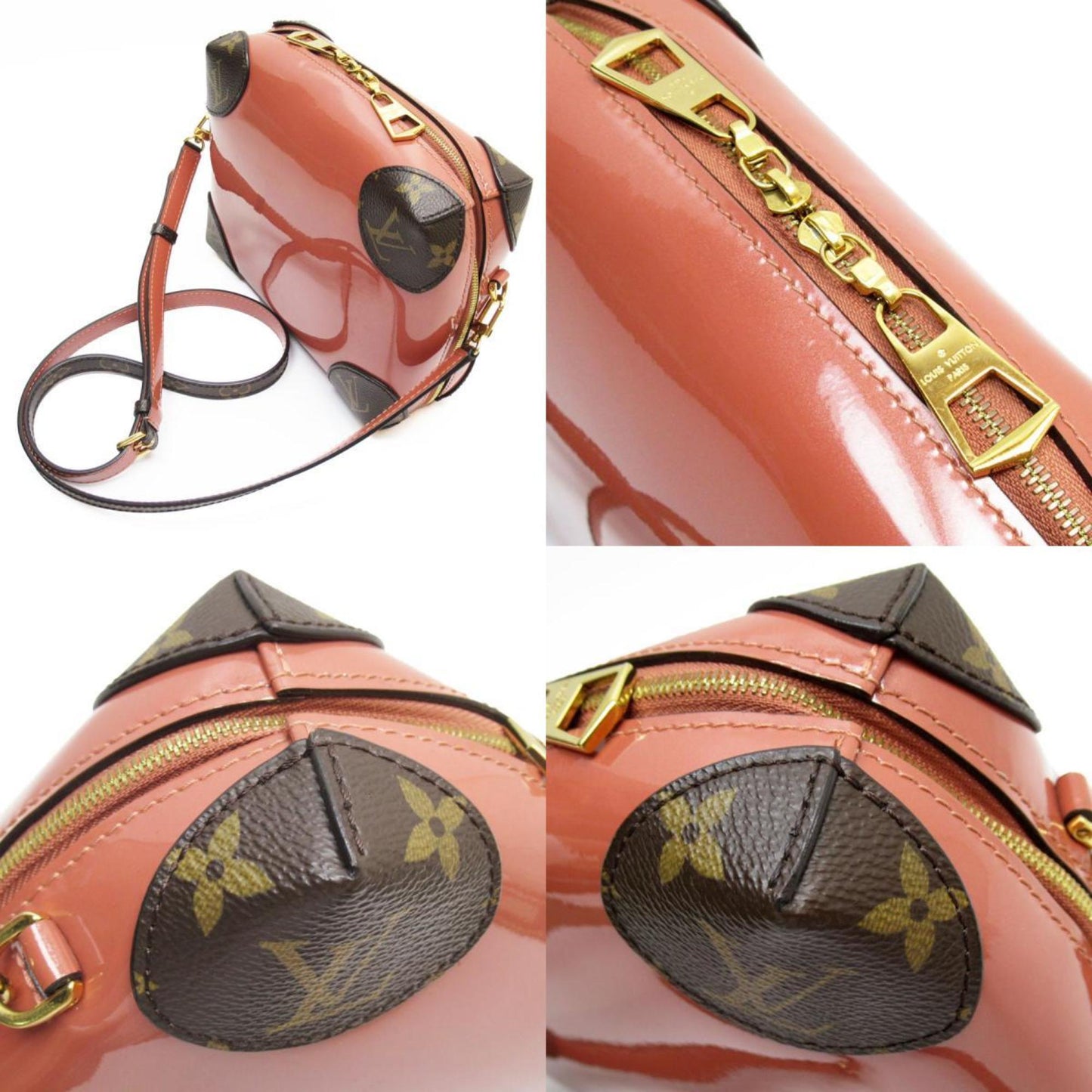 Louis Vuitton  pink  Monogram Patent Leather Shoulder Bag