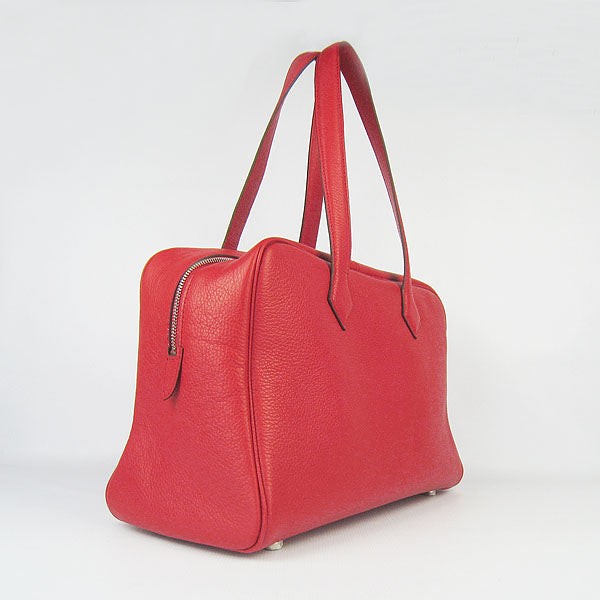 Luxury Hermes Togo leather handbag H2802 red