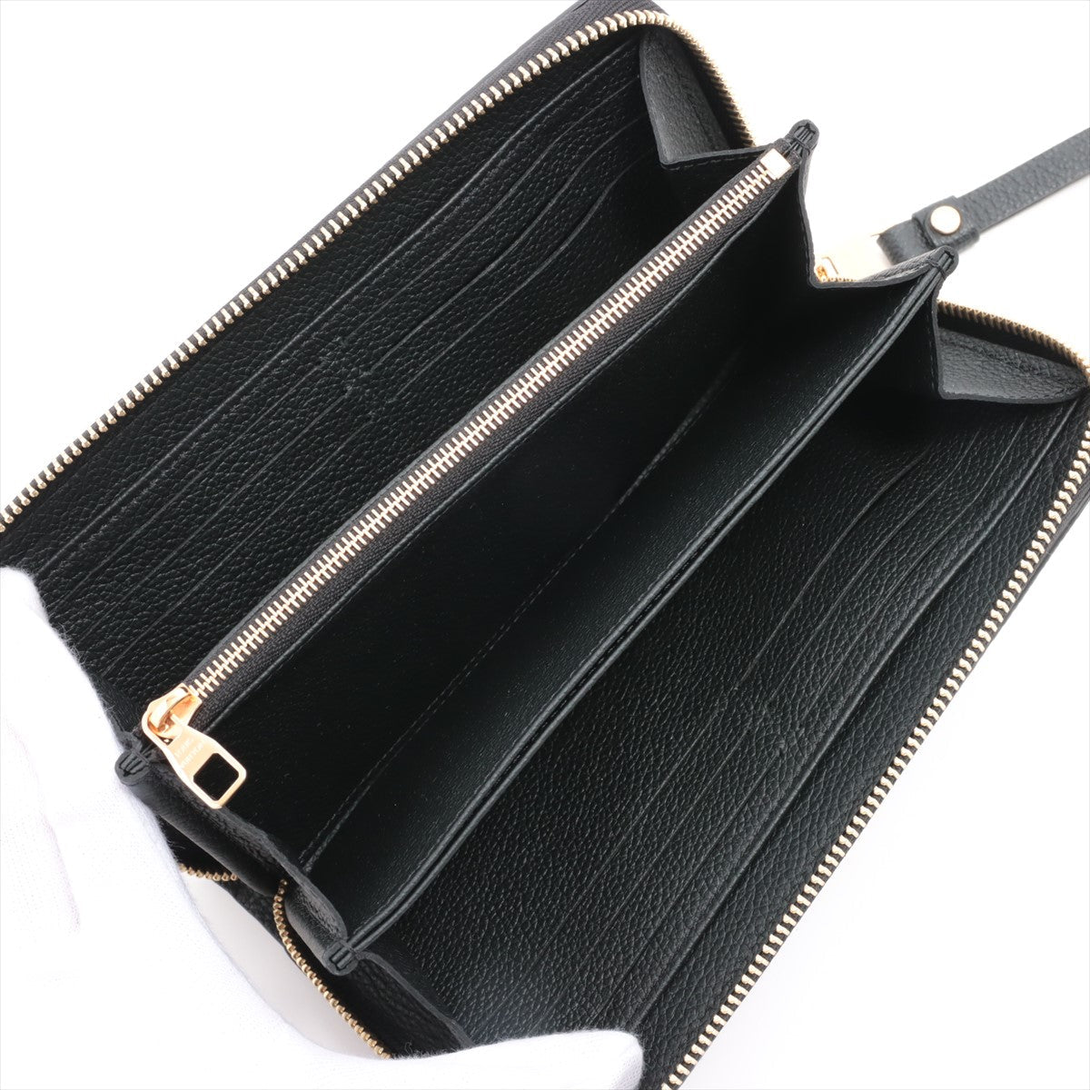 Louis Vuitton Bi-Color Monogram Amplant  Wallet M80481 NoirCreme Round Zip Wallet