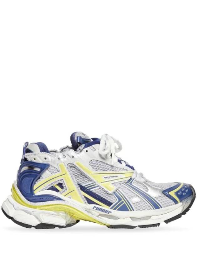 Luxury Balenciaga Trending 2026 Runner Low Top Sneakers White Blue Yellow