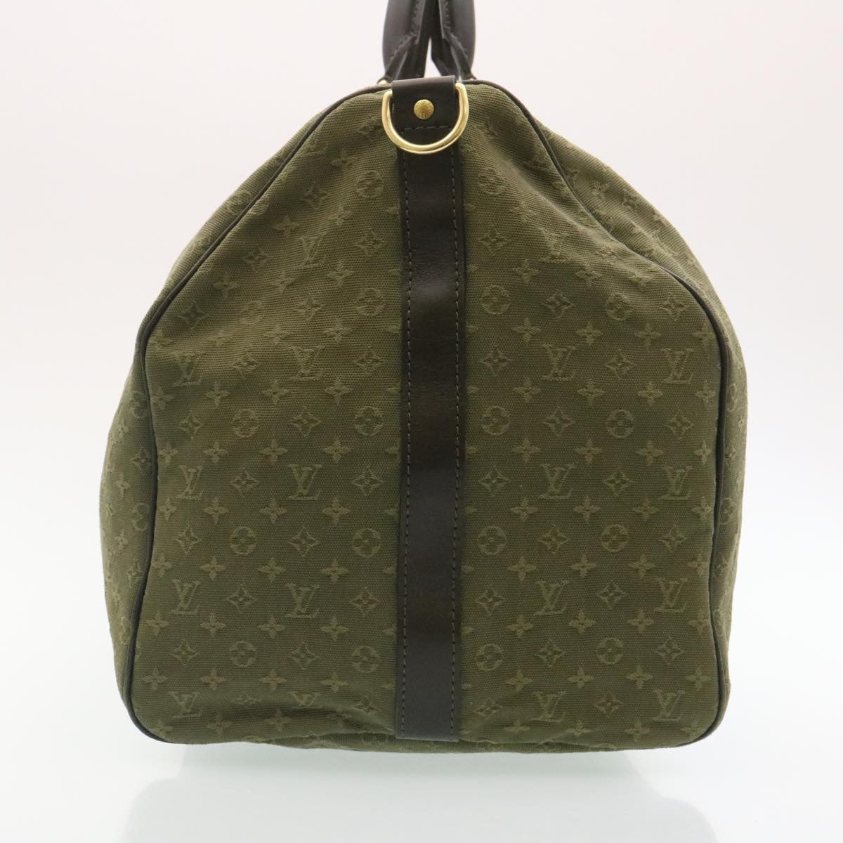 LOUIS VUITTON Monogram Mini Keepall Bandouliere55 Boston Bag Khaki Auth 29090A