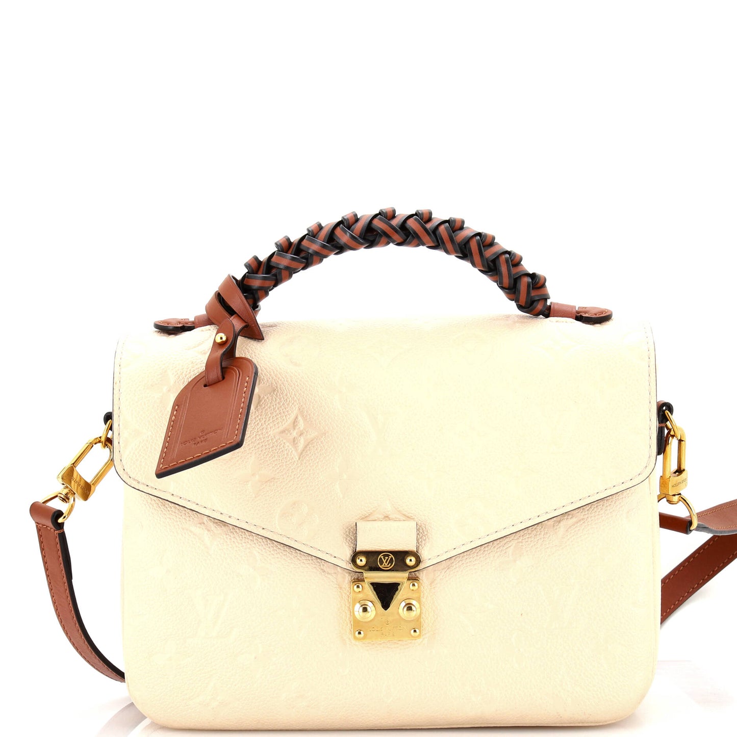 Louis Vuitton Braided Handle Pochette Metis Monogram Empreinte Leather