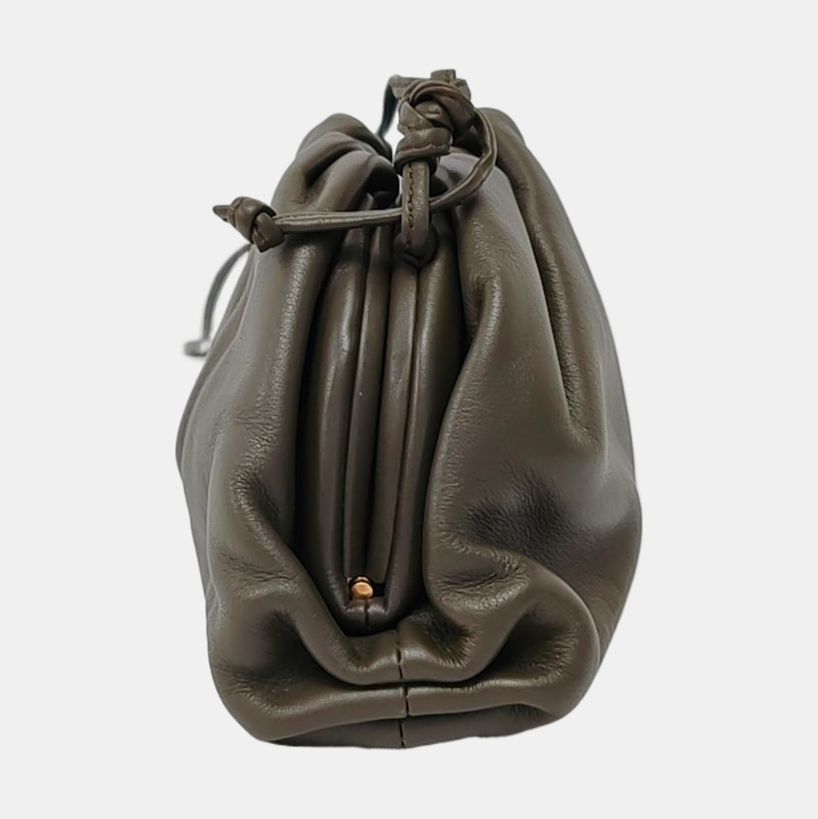 Bottega Veneta Pouch Mini Leather Khaki Dark Green Crossbody Bag