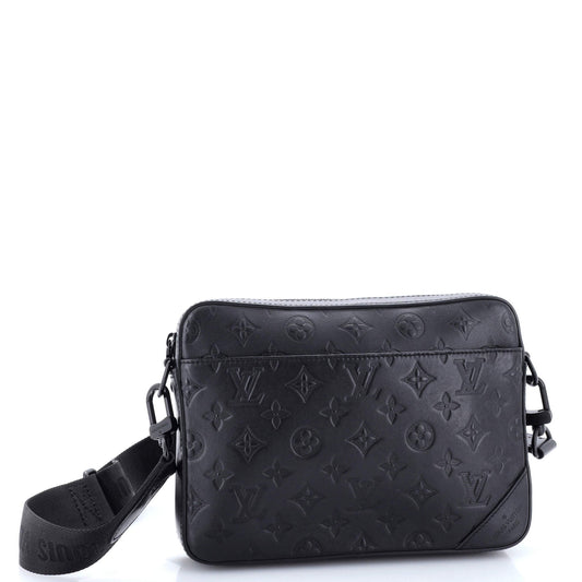 Louis Vuitton Duo Messenger Bag Monogram Shadow Leather for Women – Luxury Designer Bag USA