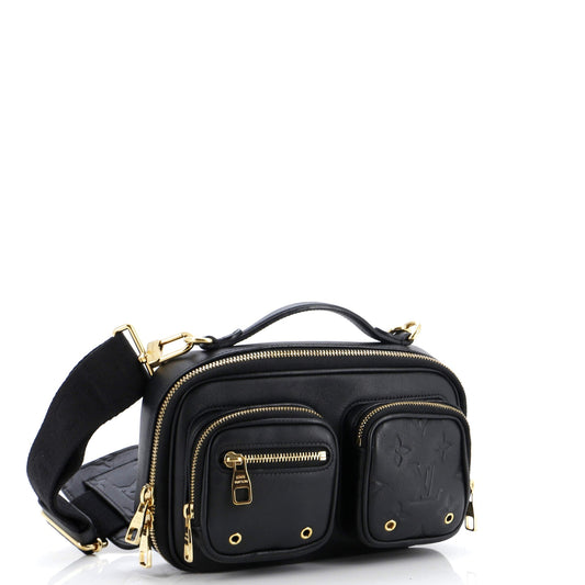 Louis Vuitton Utility Crossbody Bag Calfskin with Embossed Monogram Detail