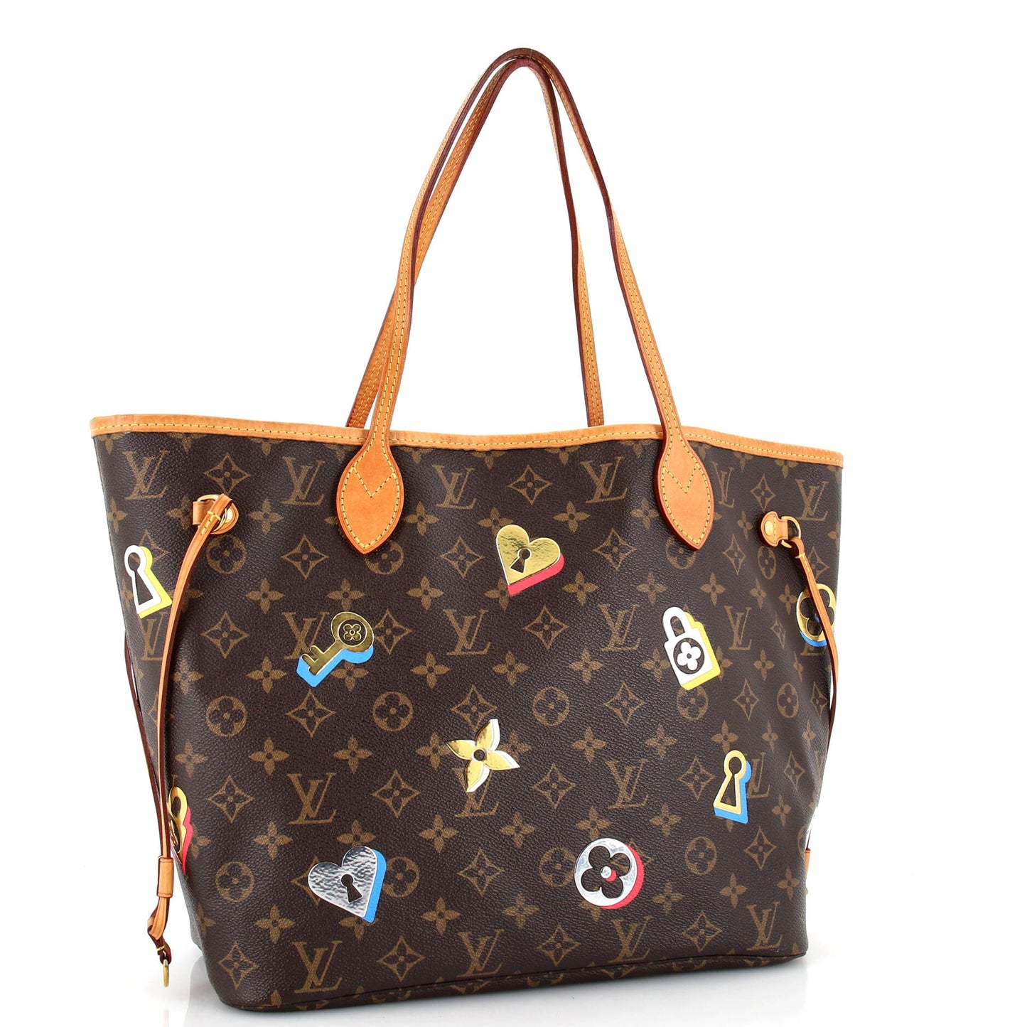 Louis Vuitton Neverfull NM Tote Limited Edition Love Lock Monogram Canvas MM