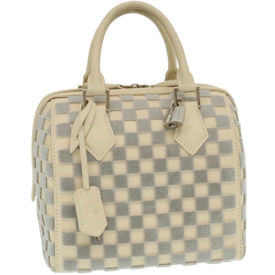 LOUIS VUITTON Damier Cubic Speedy Cube PM Hand Bag White M48909 LV  29243A