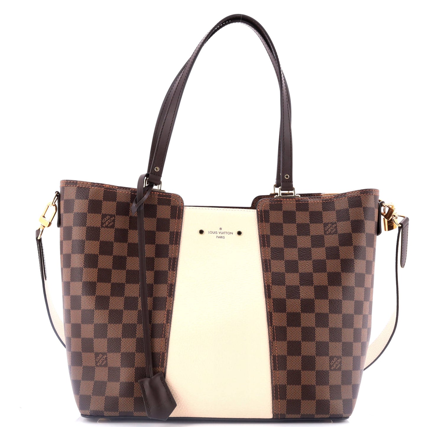 Louis Vuitton Jersey Handbag Damier with Leather