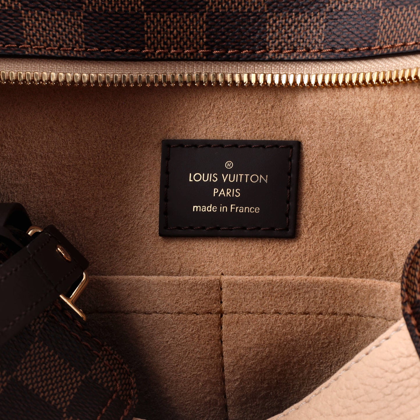 Louis Vuitton Jersey Handbag Damier with Leather