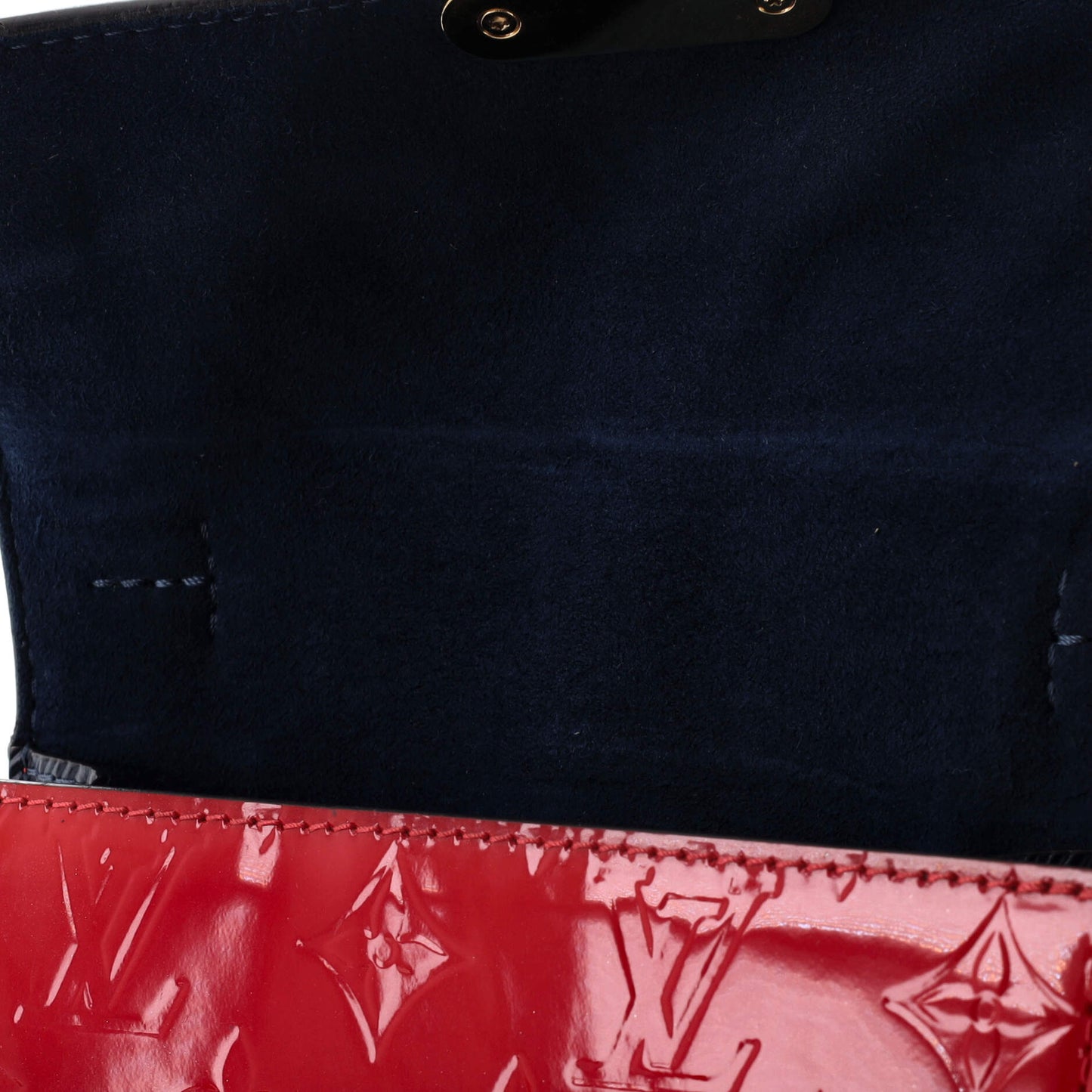 Louis Vuitton Spring Street NM Handbag Monogram Vernis with Monogram Canvas and Epi Leather
