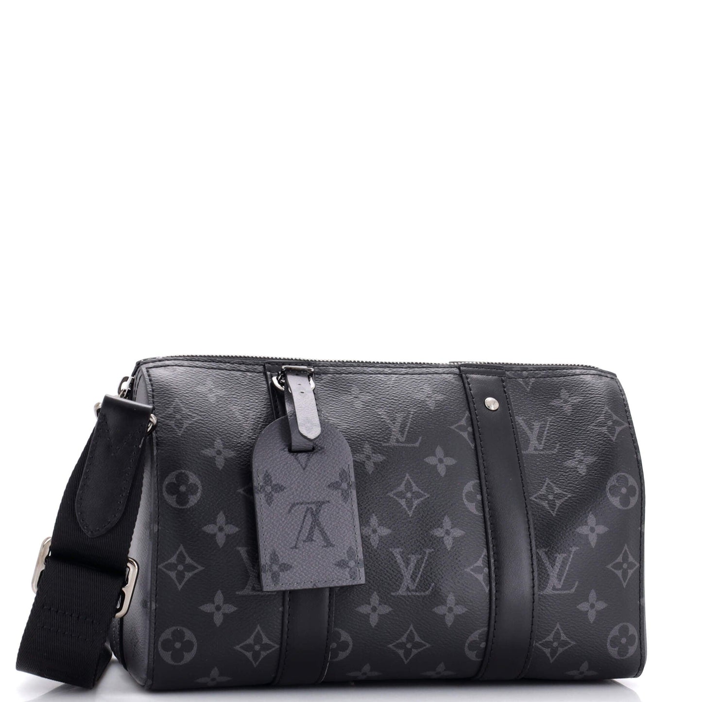 Louis Vuitton Keepall Bandouliere Bag Reverse Monogram Eclipse Canvas 25
