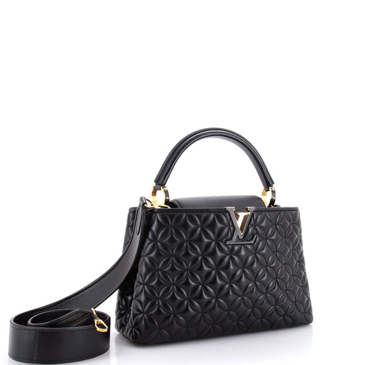 Louis Vuitton Capucines Bag Monogram Flower Quilted Lambskin PM