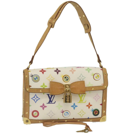 LOUIS VUITTON Monogram Pochette Eye Miss You Hand Bag White M92055 LV 29328