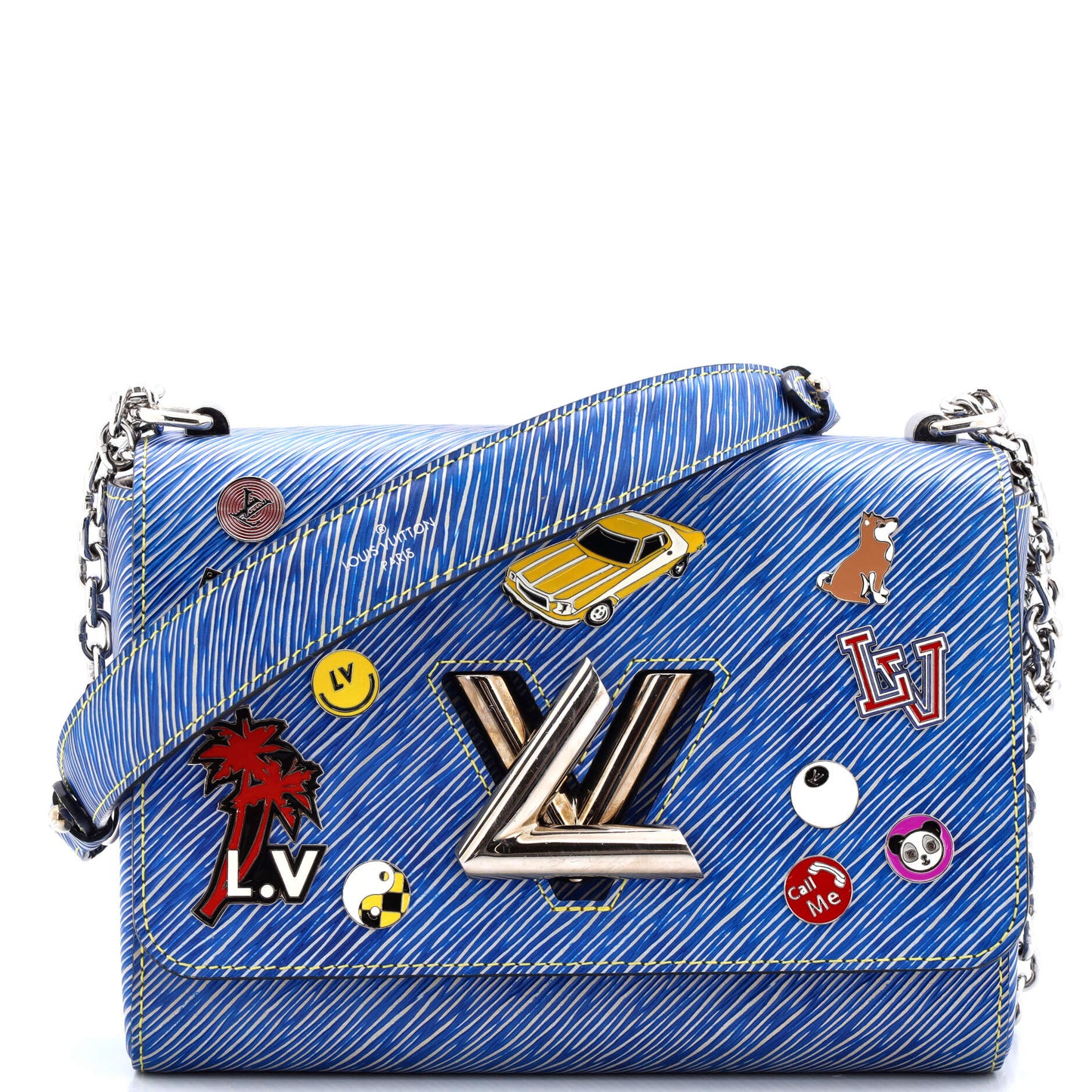 Louis Vuitton Twist Handbag Limited Edition Pin Embellished Epi Leather MM