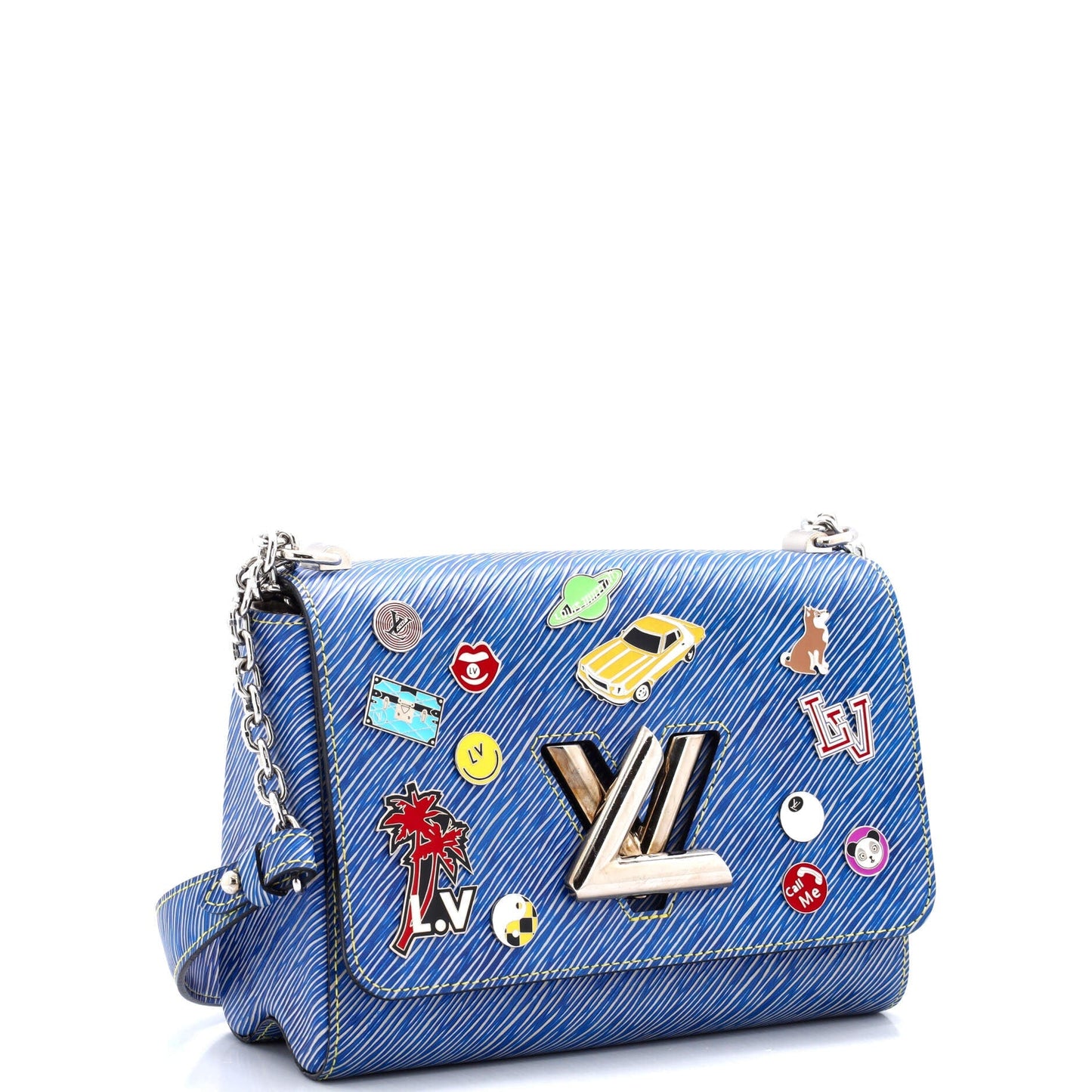 Louis Vuitton Twist Handbag Limited Edition Pin Embellished Epi Leather MM