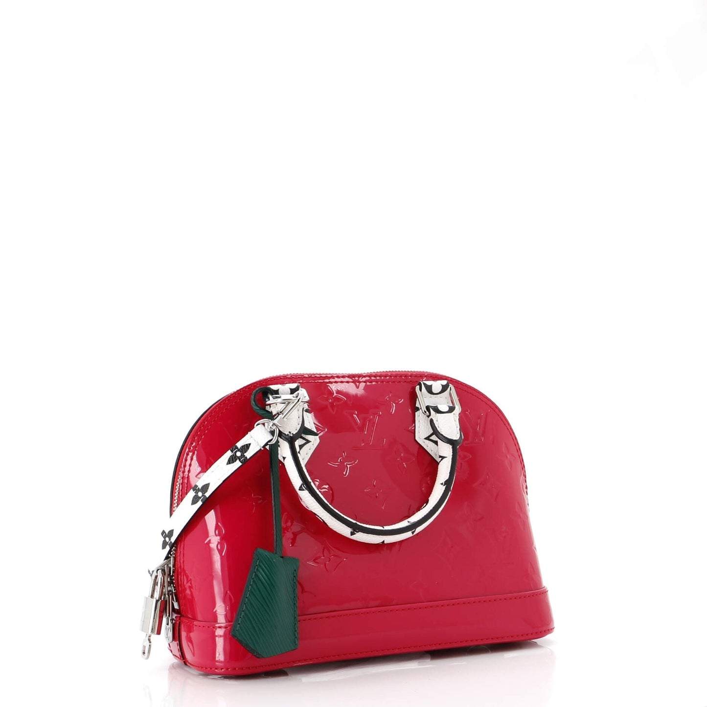 Louis Vuitton Alma Handbag Monogram Vernis with Monogram Canvas and Epi Leather BB