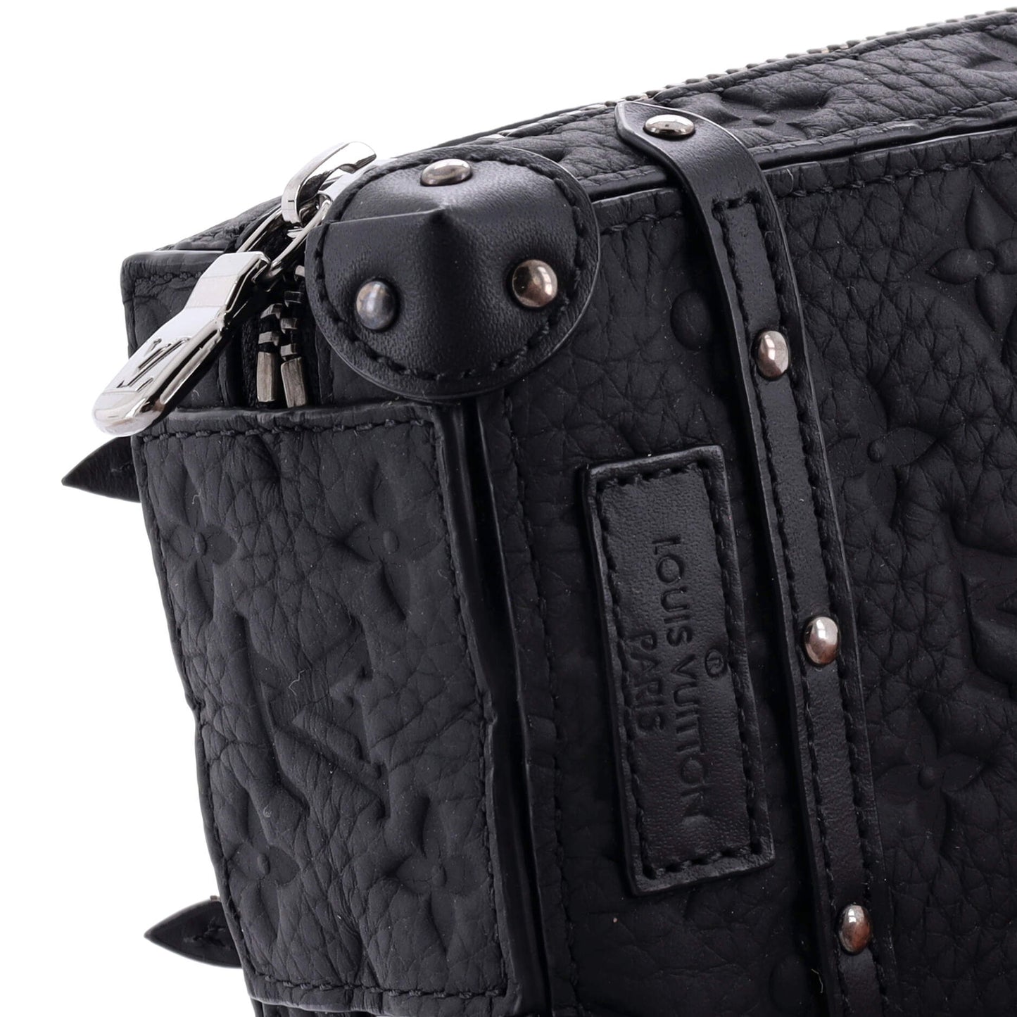 Louis Vuitton Soft Trunk Backpack Bag Charm and Key Holder Monogram Taurillon Leather