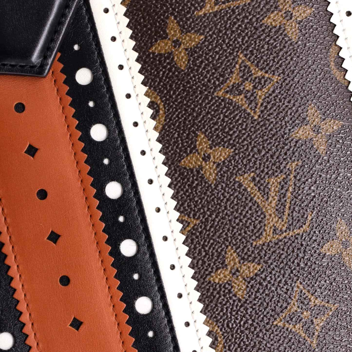 Louis Vuitton City Steamer Handbag Limited Edition Brogue Monogram Canvas and Leather MM