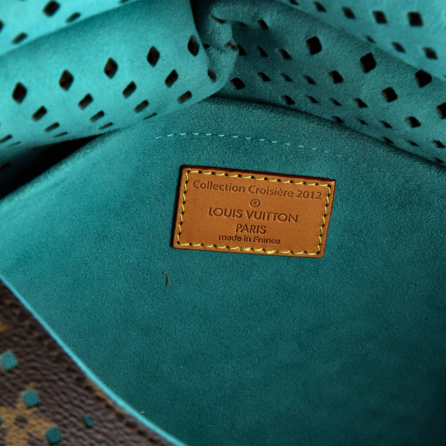Louis Vuitton Flore Saumur Handbag Perforated Monogram Canvas