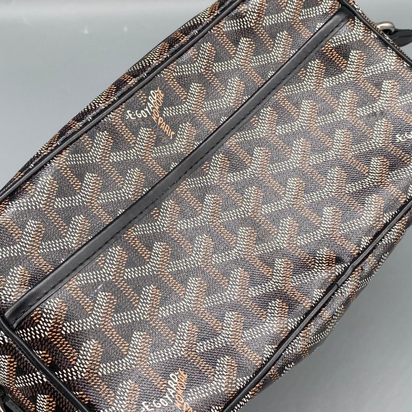 Goyard Cap Vert PM Black Monogram Crossbody Bag
