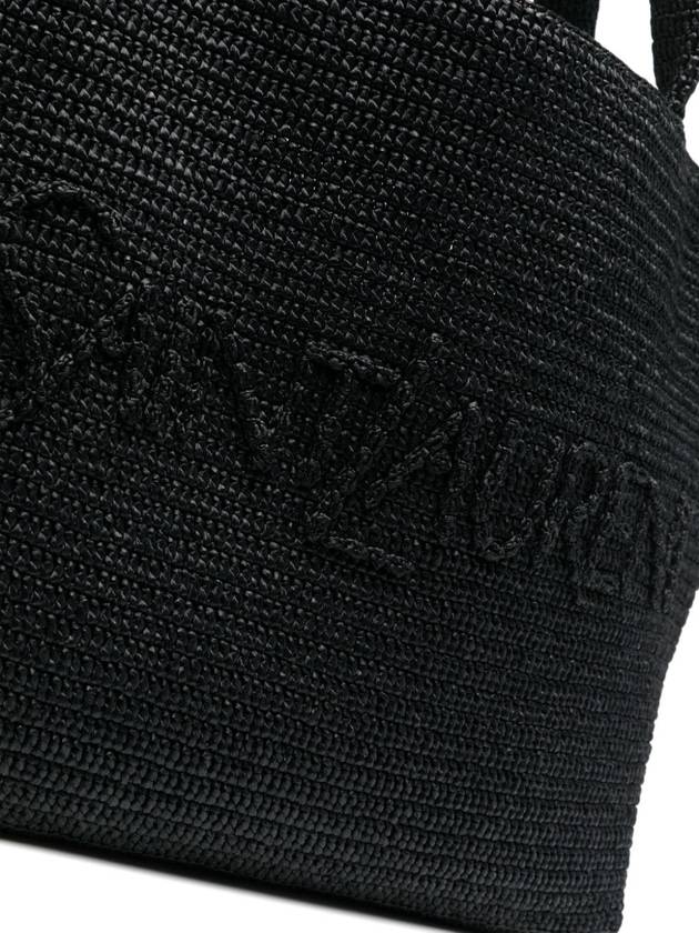 Luxury Saint Laurent Trending 2025 Raffia Tote Bag Black