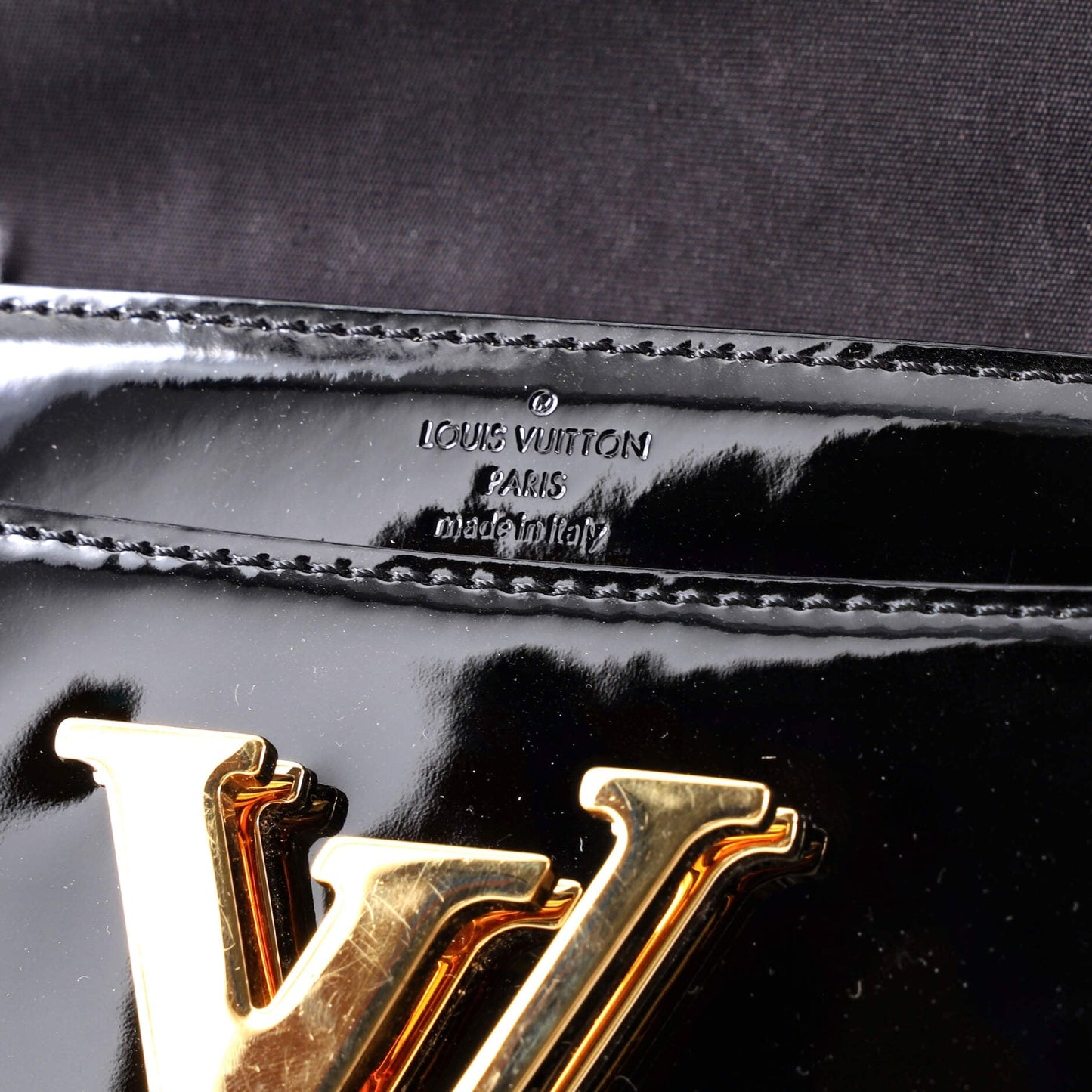 Louis Vuitton Louise Clutch Patent Long