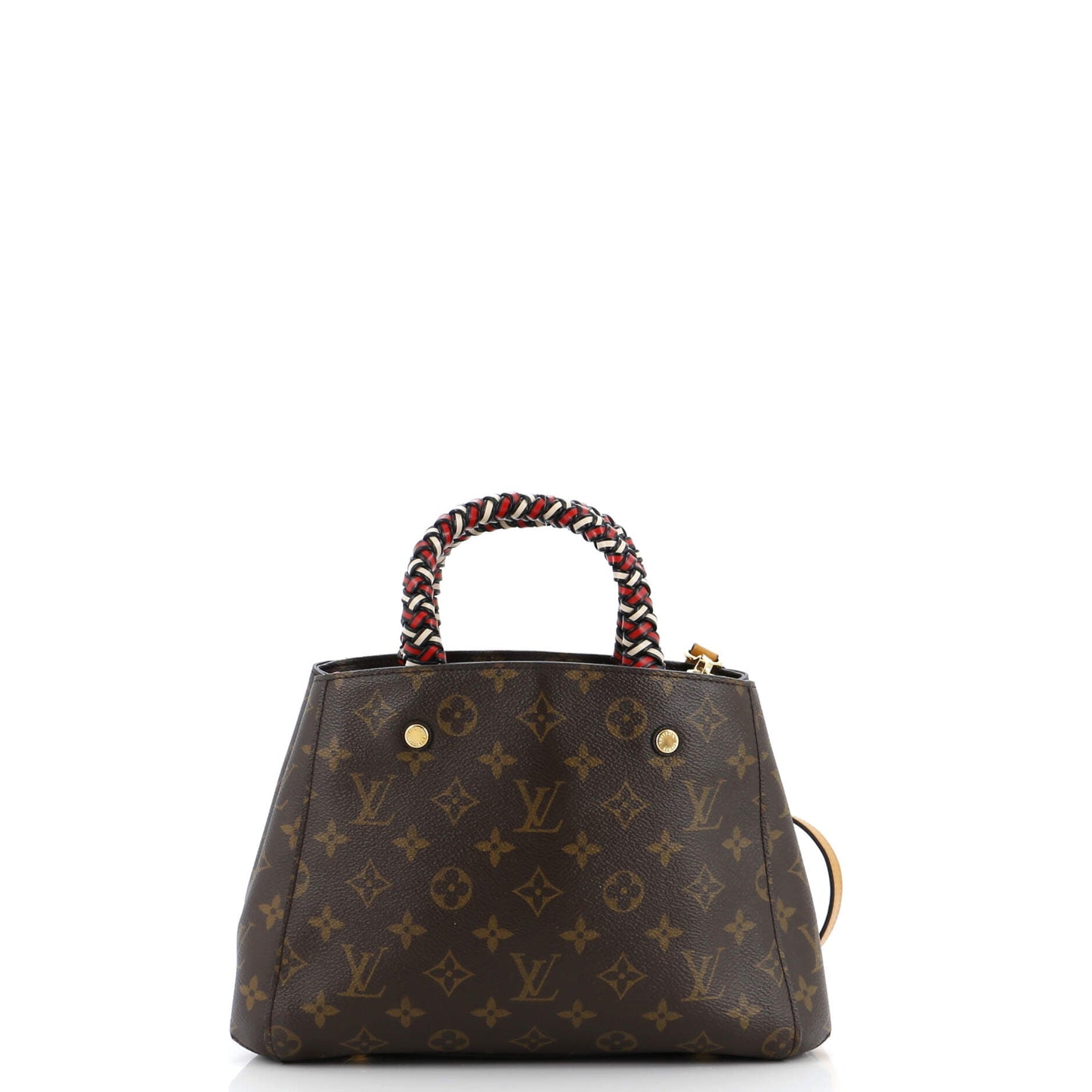 Louis Vuitton Braided Handle Montaigne Handbag Monogram Canvas BB