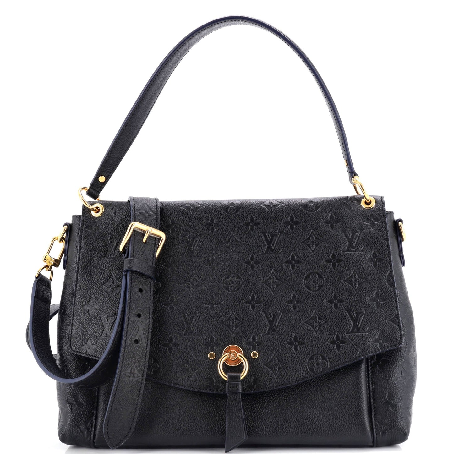 Louis Vuitton Blanche Handbag Monogram Empreinte Leather MM