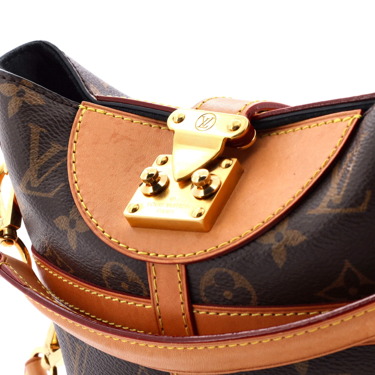 Louis Vuitton Duffle Handbag Monogram Canvas