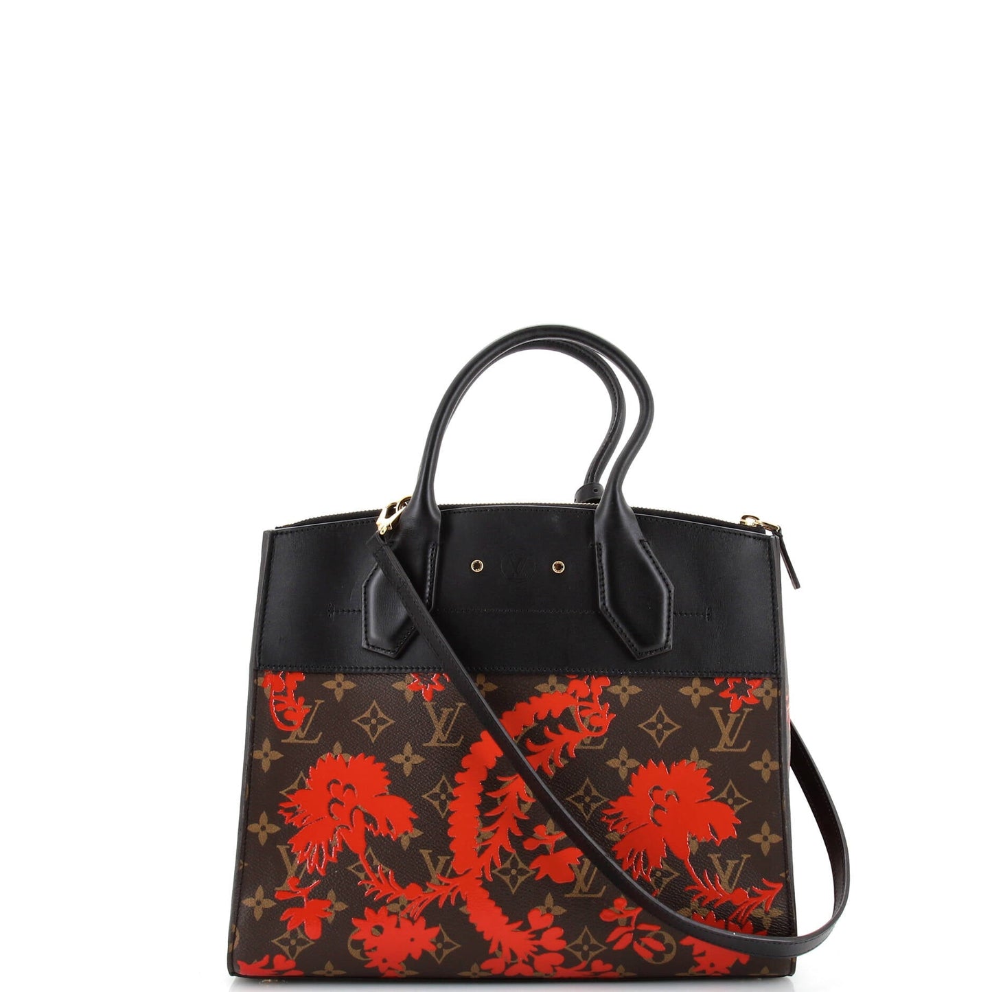 Louis Vuitton City Steamer Handbag Limited Edition Blossom Monogram Canvas and Leather MM