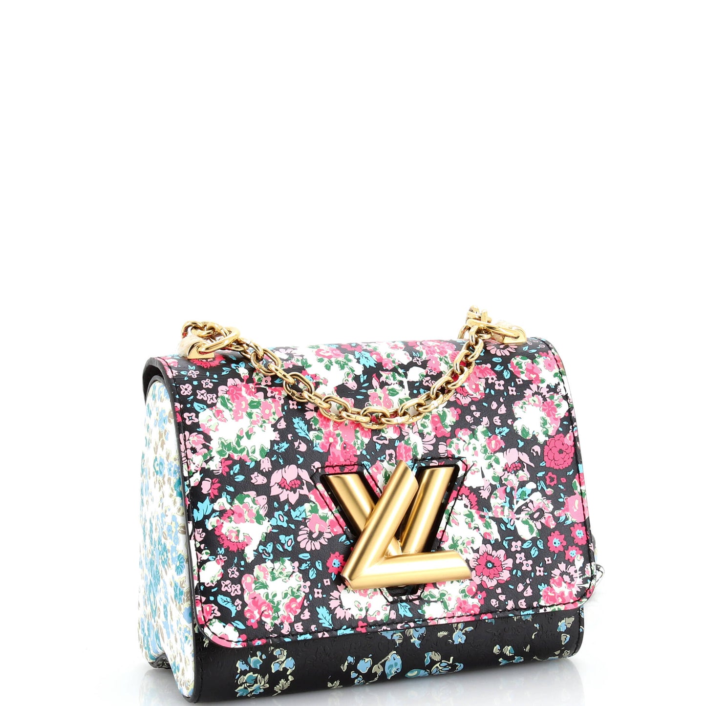Louis Vuitton Twist Handbag Limited Edition Floral Print Leather PM