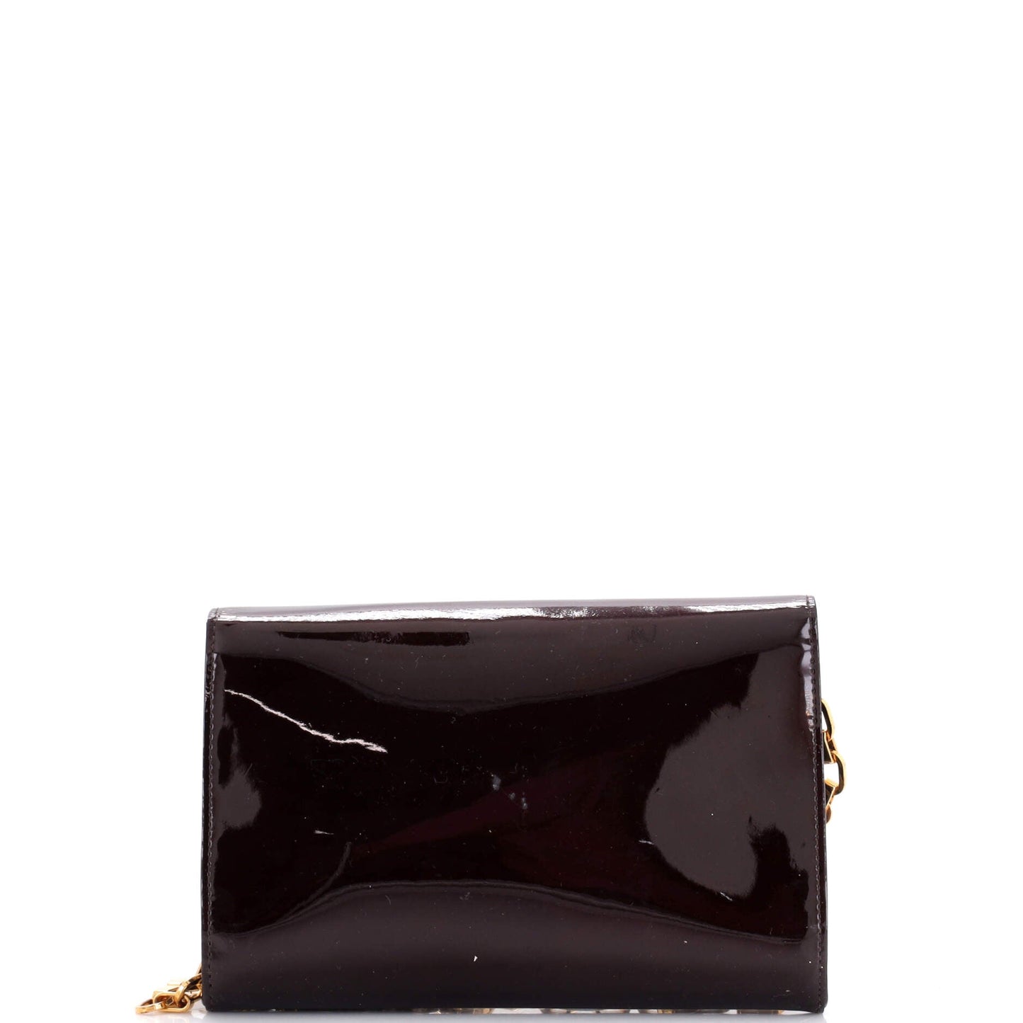 Louis Vuitton Chain Louise Clutch Patent MM