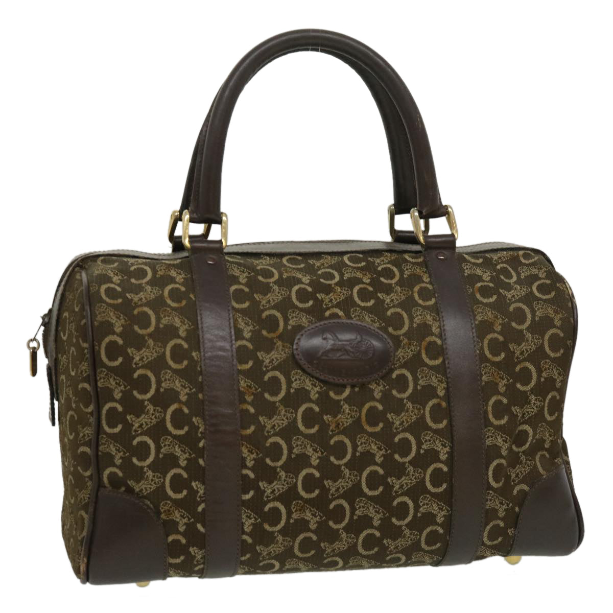Luxury CELINE C Macadam Canvas Hand Bag Brown  29810